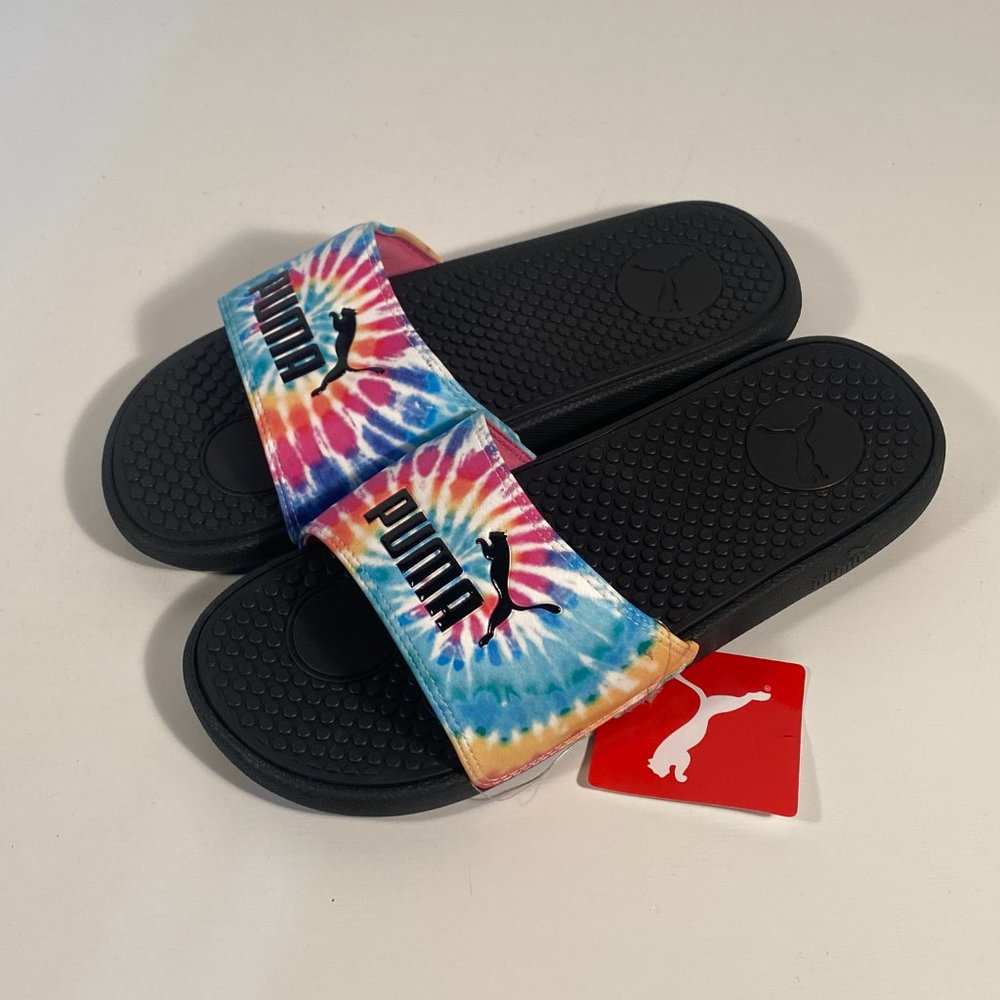 Puma Cool Cat Tie Dye Slide Sandals Women Size 10